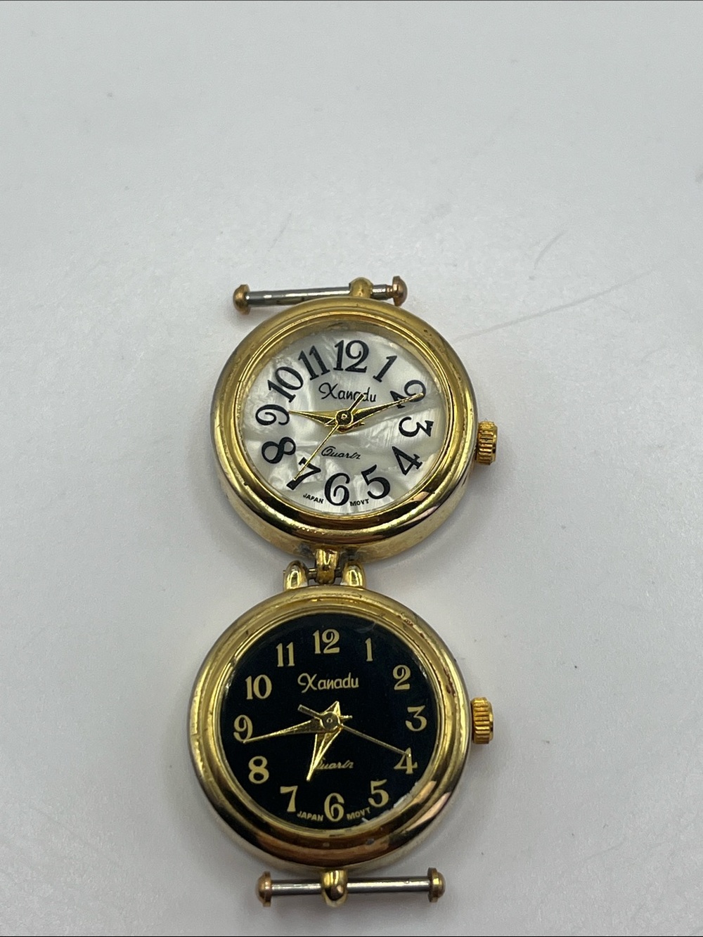 Quartz Xanadu Two‑Time‑Zone Watch new batteries works great 20mm